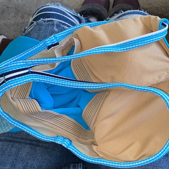 Lululemon CrissCross Blue Gingham Tank Top - Picture 6 of 6